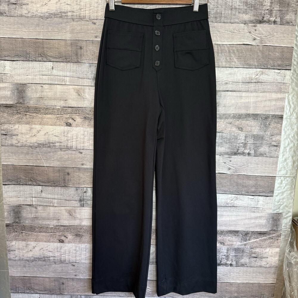 Halara DayStretch High Waisted Pockets Straight Leg Casual Pants Black Small